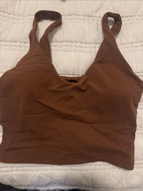 lululemon athletica Brown Scoop Neck Tank Top